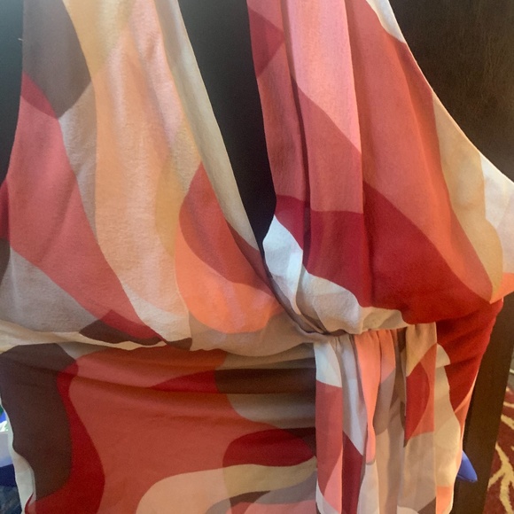 BCBG multicolor chiffon halter top NEW! - Picture 3 of 5